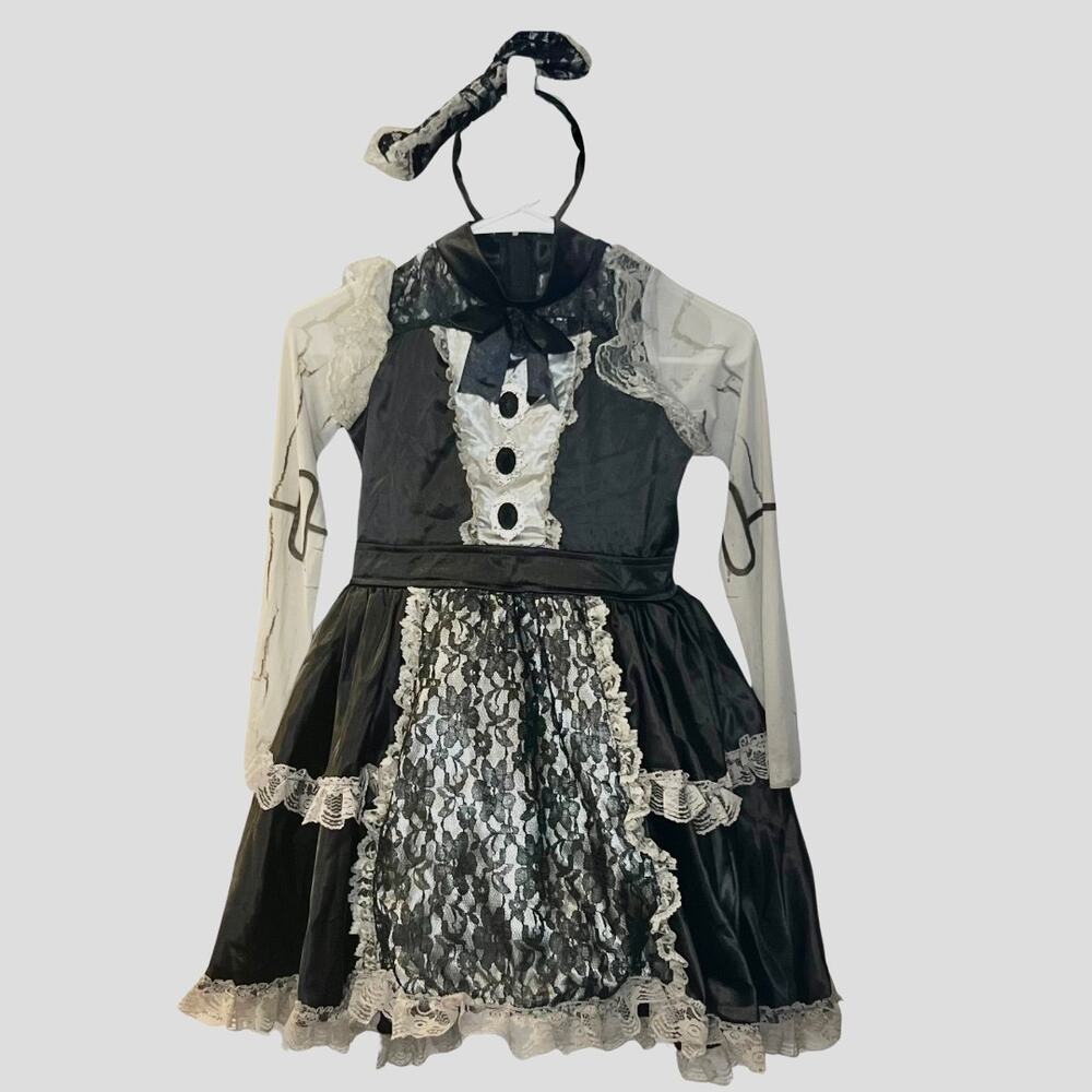 Spirit Halloween Girls Broken Doll Costume Size S